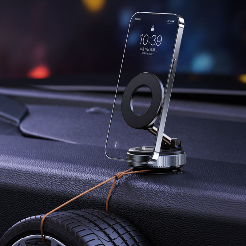 Gripora Pivot™ Vacuum Magnetic Car Mount | 360° Rotation | MagSafe Compatible